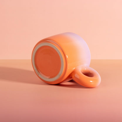 XXL Mug, 20 oz,  Handmade Stoneware Mug, Donut Handle, Gradient Glaze