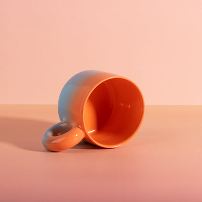 16 oz / 450 ml, Nordic Gradient Ceramic Mug, Handmade Office Coffee & Tea Cup, Modern Colourful Drinkware Gift