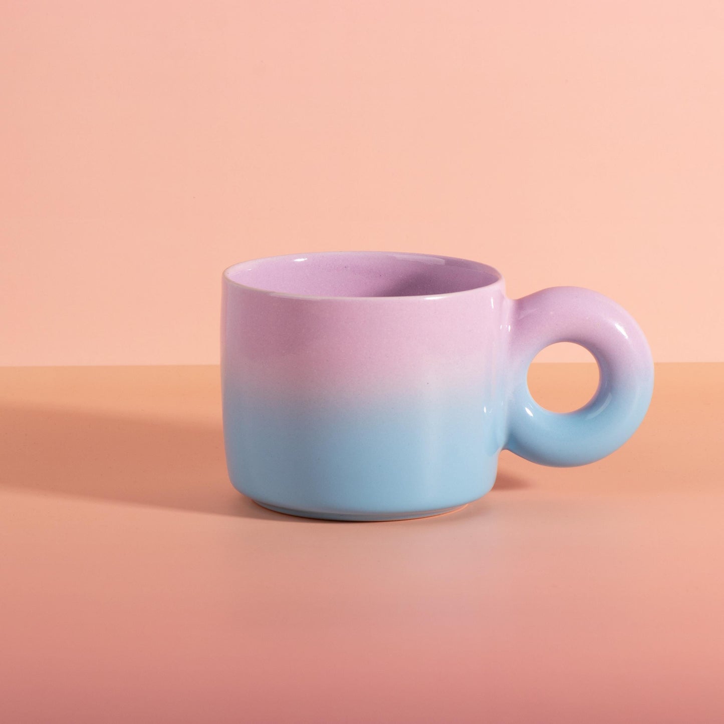 16 oz / 450 ml, Nordic Gradient Ceramic Mug, Handmade Office Coffee & Tea Cup, Modern Colourful Drinkware Gift