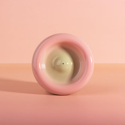 Modern Ceramic Incense Holder, Colourful Gradient Donut Design