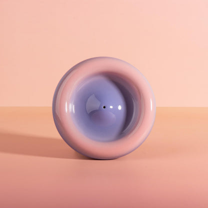 Modern Ceramic Incense Holder, Colourful Gradient Donut Design