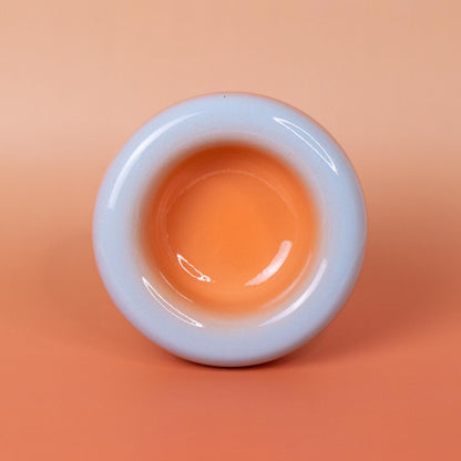 Handmade Ombre Ceramic Dessert Bowl - Soft Cueve: Blush Pink to Lavender Stoneware