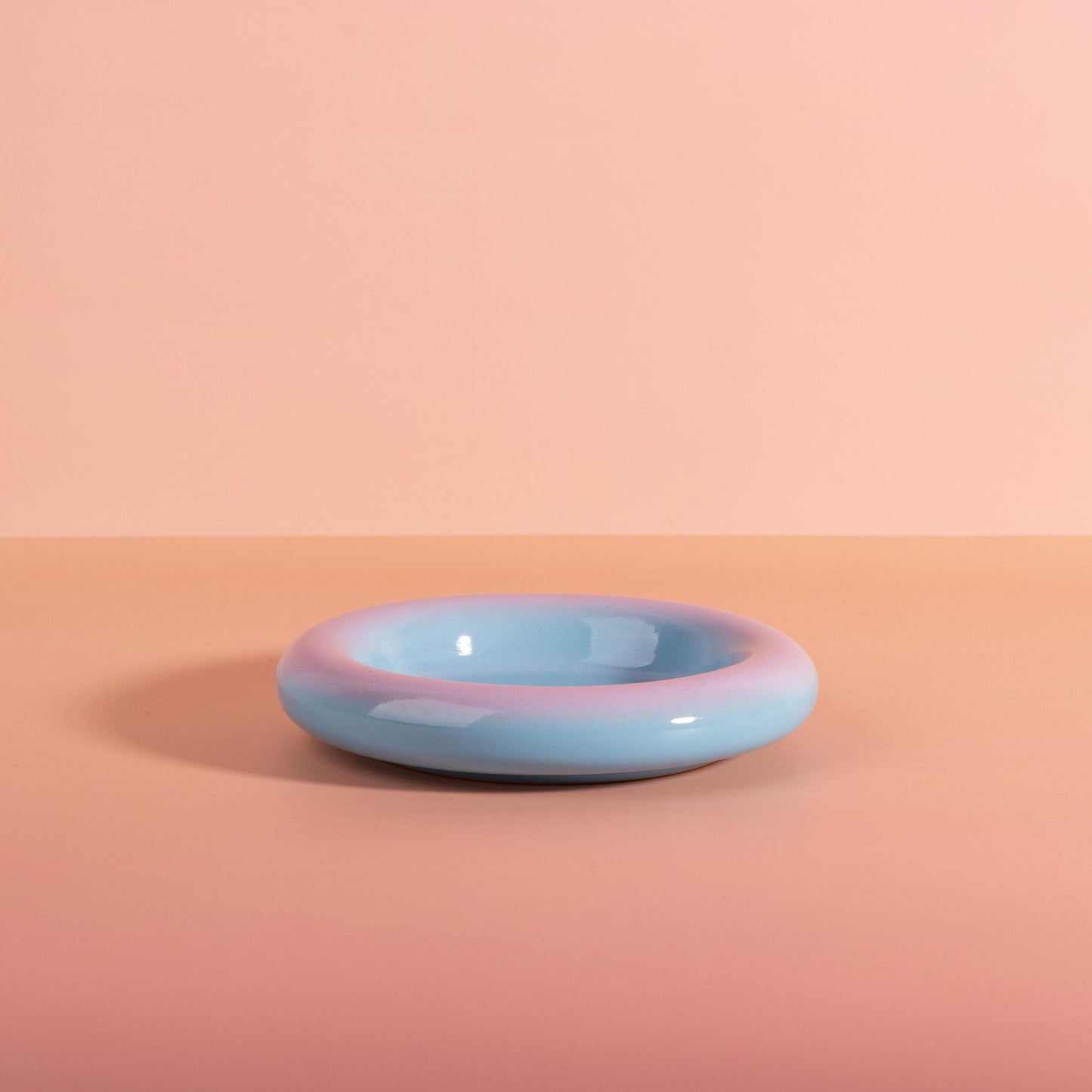 Handmade Large 16oz Pastel Gradient Chunky Mug Set | Ceramic Mint Green to Violet Coffee Cup and Saucer | Unique Matcha Cup | Pottery Gift