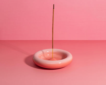 Handmade Ceramic Incense Holder, Colourful Donut Burner, Gift for Relaxation
