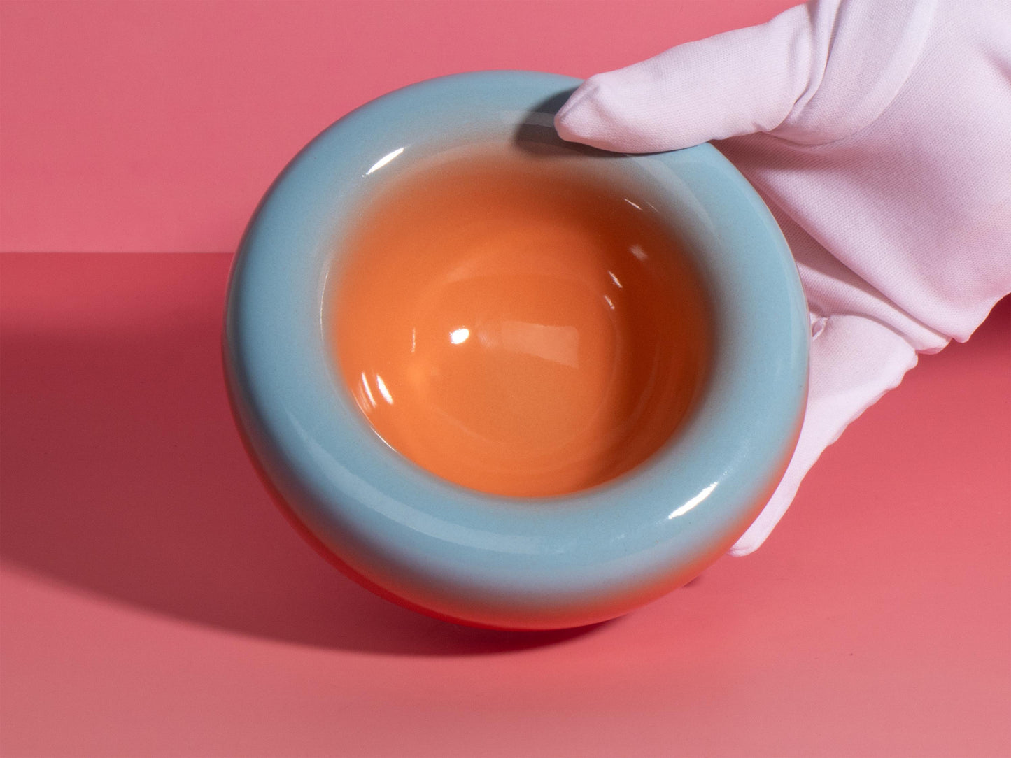Ceramic Jewellery Dish  Pastel Gradient Ring Holder  Stoneware Trinket Bowl