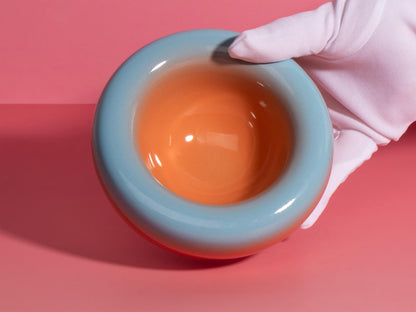 Ceramic Jewellery Dish  Pastel Gradient Ring Holder  Stoneware Trinket Bowl