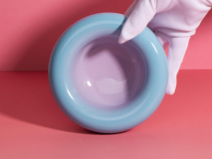 Ceramic Jewellery Dish  Pastel Gradient Ring Holder  Stoneware Trinket Bowl