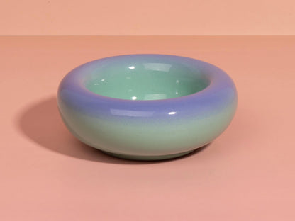Ceramic Jewellery Dish  Pastel Gradient Ring Holder  Stoneware Trinket Bowl