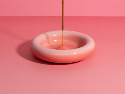 Handmade Ceramic Incense Holder, Colourful Donut Burner, Gift for Relaxation